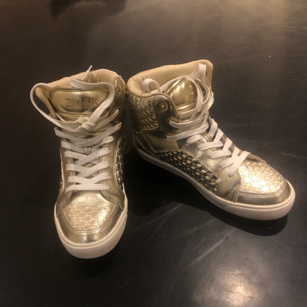 Gold Z-Slide Zumba Sneakers